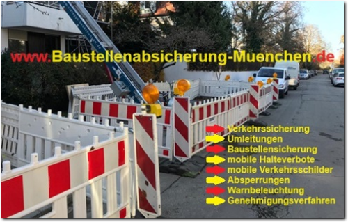 Baustellenabsicherung - mobile Verkehrsschilder