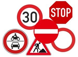 Mobile Verkehrszeichen - Verkehrsschilder